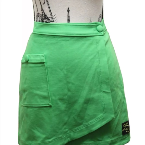 Z Spoke By Zac Posen Green Wrap Around Women Mini Skirt XS 25 Inches - Picture 4 of 8